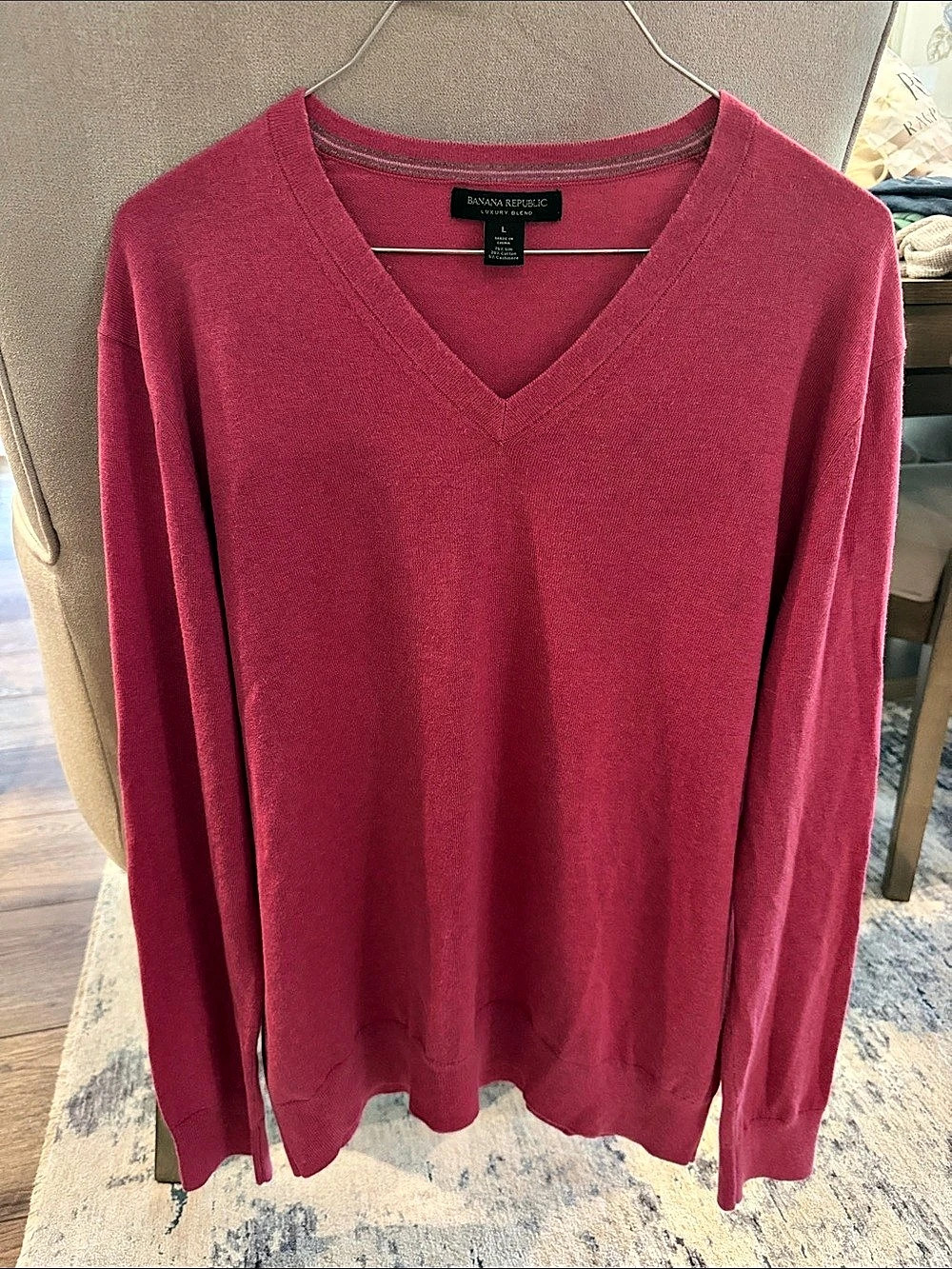Banana Republic Luxury Blend Silk Cotton Cashmere V-Neck Sweater V-Neck Sweater
